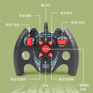 Remote control tank can fire crawler large car simulation model for kids boys rechargeable toy gift