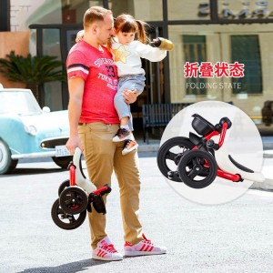 折叠脚踏车 1-3岁婴幼儿小孩童车 儿童三轮车 儿童脚踏三轮车