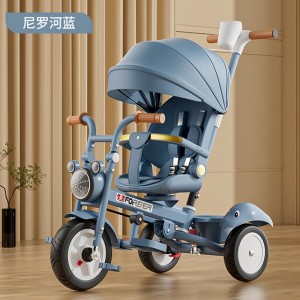 儿童三轮车宝宝手推车1-3岁婴幼儿童脚踏车音乐童车三合一遛娃车