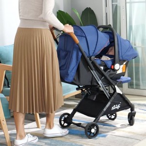 轻便新生婴儿推车折叠可躺可坐简易车载提篮式安全座椅四三合一体