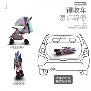 婴儿推车可坐躺折叠轻便携带双向宝宝伞车新生幼儿童婴儿车