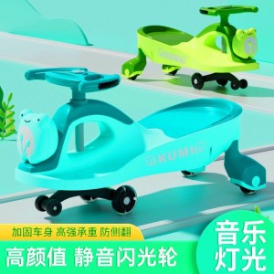 Scooter, frog, dinosaur, children's scooter, 1-3 years old, four-wheel silent universal wheel scooter, swing car
