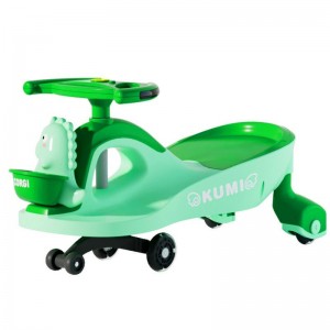 Scooter, frog, dinosaur, children's scooter, 1-3 years old, four-wheel silent universal wheel scooter, swing car