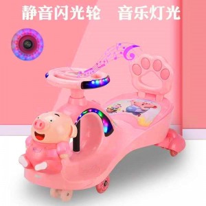 新款儿童扭扭车带音乐 灯光 滑行车1-6岁宝宝溜溜摇摆车玩具车