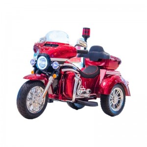 Children's electric motorcycle police car can seat two people, male and female babies, children, rechargeable three-wheeled toy car