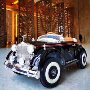 新款儿童电动汽车老爷车加大可遥控宝宝玩具小孩4轮汽车可坐人