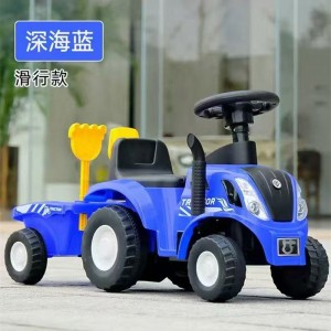 新款宝宝大号仿真拖拉机滑行车带斗 手动工程车送铲子适合1-4岁宝