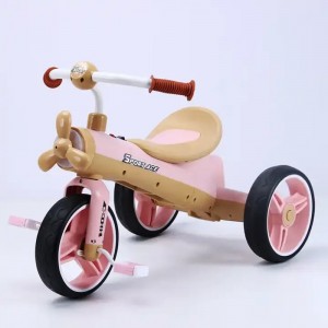 卡通电动三轮车 适合2-6岁的婴儿带音乐和轻便的孩子骑玩具