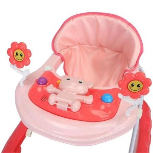 rubber wheel baby walker product learning adjustable baby walker boy and girl music