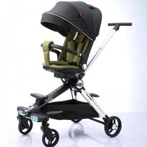 2025款一键折叠婴儿车方便运输汽车或飞机行李架安全材质婴儿车带灯