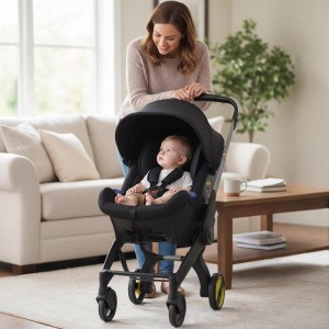0-12个月宝宝多种功能婴儿手推车高景观四合一提篮推车双向轻便折叠
