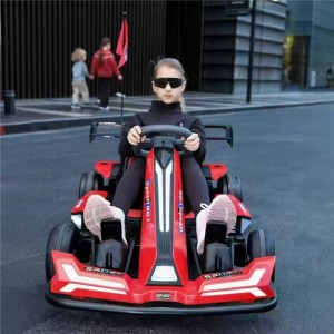 儿童电动车卡丁车四轮汽车玩具车遥控可坐人6-14岁男女漂移款童车