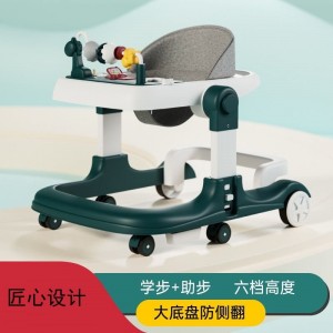 学步车带音乐婴儿多种功能防侧翻学行车女孩男宝宝可坐可推起步车