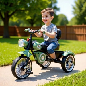 儿童三轮车1-3-2-6岁大号宝宝手推脚踏车儿童车小孩玩具灯光音乐