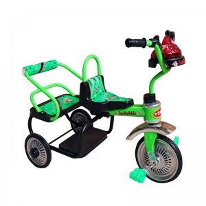 儿童简易双人三轮车 宝宝脚蹬三轮玩具车 复古三轮车玩具车
