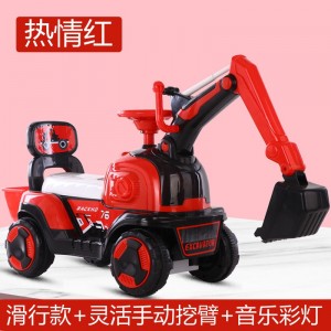 儿童挖掘机男孩大挖土机车玩具挖机小孩勾机可坐人工程车电动款