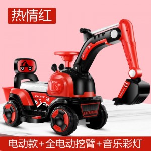 儿童挖掘机男孩大挖土机车玩具挖机小孩勾机可坐人工程车电动款