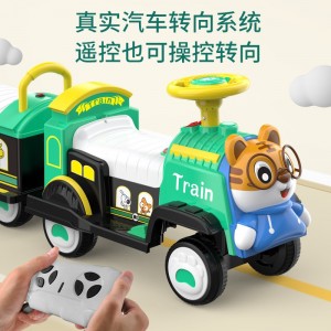 儿童电动车四轮汽车大人亲子宝宝小火车可坐人小孩双人充电玩具车