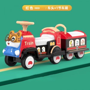 儿童电动车四轮汽车大人亲子宝宝小火车可坐人小孩双人充电玩具车