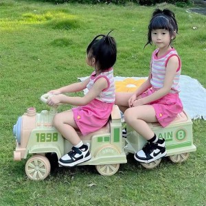 小火车遥控儿童电动车儿童玩具四轮车双人婴儿电瓶车