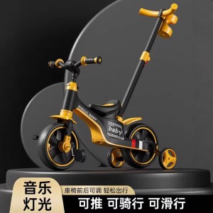 儿童三轮车脚踏车小孩手推一岁骑单车幼儿宝宝脚蹬自行车轻便