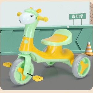 羊驼儿童三轮车1-6岁卡通脚踏玩具车 带音乐灯光小孩滑行车溜溜车