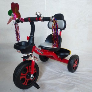 流行 3 轮儿童乘坐玩具三轮车/婴儿三轮车 适合 1-6 岁儿童 配有舒适的靠背