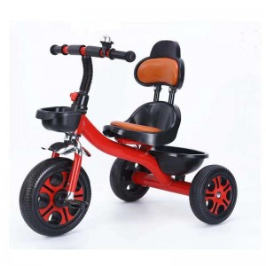 流行 3 轮儿童乘坐玩具三轮车/婴儿三轮车 适合 1-6 岁儿童 配有舒适的靠背