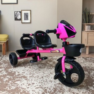 New two-seater children's tricycle stroller, children's tricycle, baby can push and ride a bicycle for infants