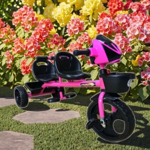 New two-seater children's tricycle stroller, children's tricycle, baby can push and ride a bicycle for infants