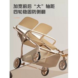 双胞胎溜娃神器口袋车二胎一大一小双人推车轻便一键折叠宝宝推车