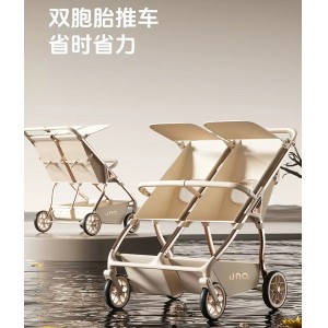 双胞胎溜娃神器口袋车二胎一大一小双人推车轻便一键折叠宝宝推车