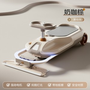 儿童电动扭扭拖布车大人可坐双驱静音1-6防侧翻溜溜车充电卡丁车