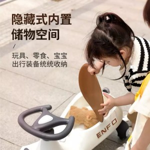 儿童扭扭车带推杆1-3岁妞妞车大人可坐双人宝宝溜溜车摇摆车