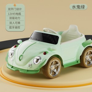儿童电动汽车双人亲子四驱电动遥控汽车双开门炫酷音乐灯光送礼物