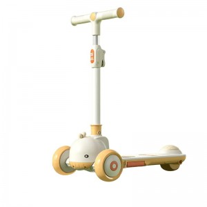儿童海豚设计三 PU 轮可折叠轻型滑板车适合 2-4 岁和 3-6 岁户外音乐演奏
