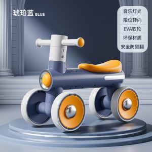 新款1-4岁宝宝音乐灯光学步四轮平衡玩具车滑滑溜溜车滑行车