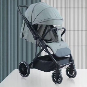 婴儿推车口袋车可坐可躺双向一键折叠轻便四轮稳固高景观婴儿推车