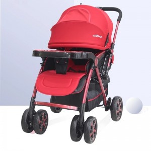 双向婴儿折叠推车手推车轻便折叠可座可躺高景观推车