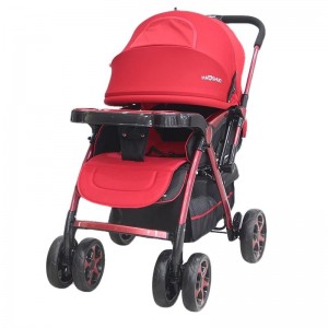 双向婴儿折叠推车手推车轻便折叠可座可躺高景观推车