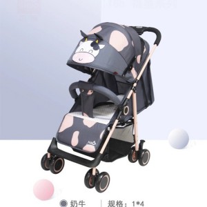 奶牛婴儿手推车可坐可躺轻便单手折叠0-3岁宝宝童车婴儿推车