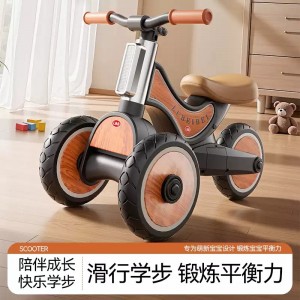 儿童滑行学步车四轮防摔防侧翻平衡车宝宝助步车玩具三轮滑行车