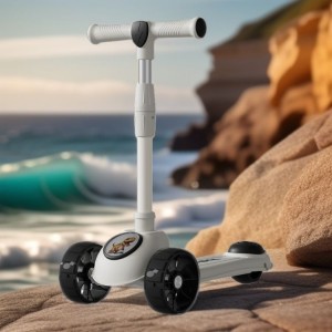 米高儿童滑板车可坐可骑音乐灯光折叠童车男女宝宝踏板车