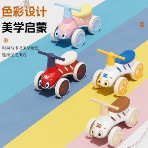 儿童平衡车1-3岁宝宝滑步车四轮无脚踏防侧翻音乐灯光学步车