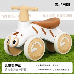 儿童平衡车1-3岁宝宝滑步车四轮无脚踏防侧翻音乐灯光学步车