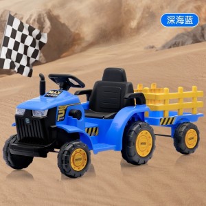 The new children's remote control tractor can seat a person with hand support, electric child baby, large simulation toy car