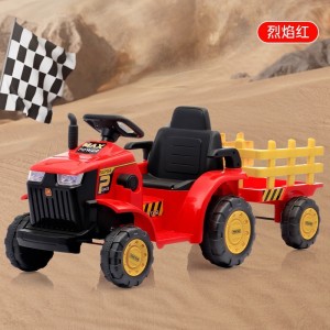 The new children's remote control tractor can seat a person with hand support, electric child baby, large simulation toy car