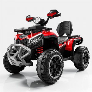 儿童电动沙滩车四轮驱动390*4发动机12V 7Ah电池2.4G遥控骑乘四轮带LED灯光音乐