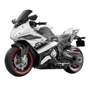 男孩黑色运动型电动摩托车 带一键启动 防滑轮音乐 6-13 岁 12V 4.5 英寸两轮