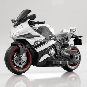 男孩黑色运动型电动摩托车 带一键启动 防滑轮音乐 6-13 岁 12V 4.5 英寸两轮